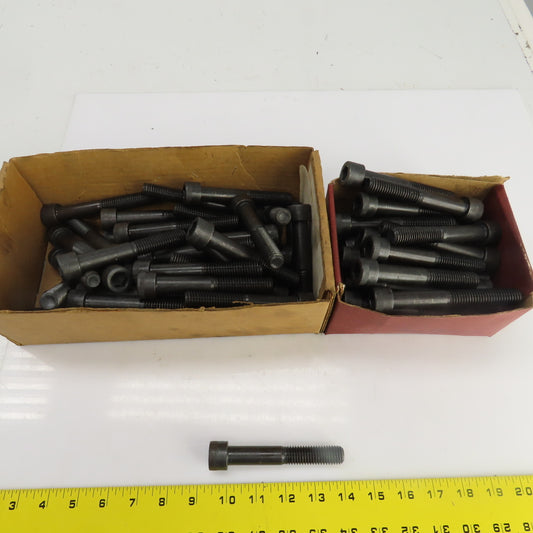5/8"-11 x 4" Socket Head Cap Screw Black Oxide Alloy Lot Of 75