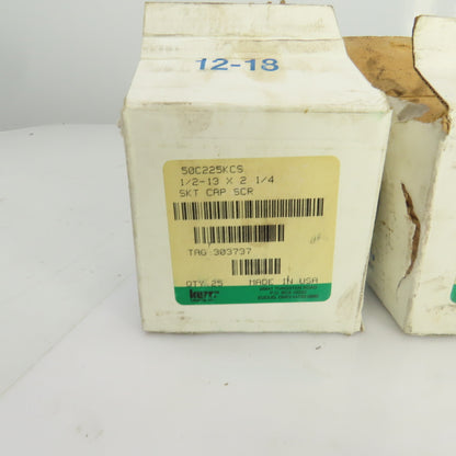 1/2"-13 x 2-1/4" Socket Head Cap Screw Black Oxide Alloy Lot Of 30
