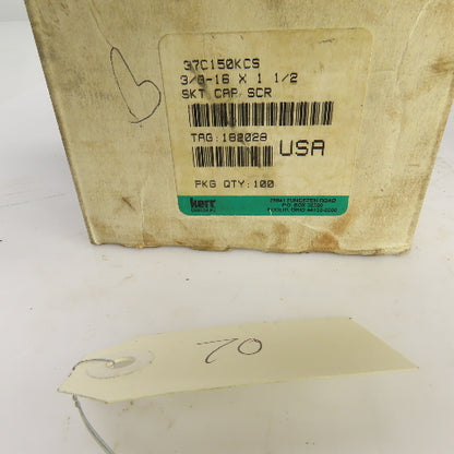 3/8"-16 x 2-1/4" 3/8"-16 x 1-1/2" Socket Head Cap Screw Oxide Alloy Lot/100