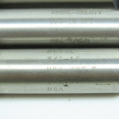 Regal 3/8"-18 NPTF HSS Straight Flute Taper Pipe Thread Tap 4F 8" OAL Lot of 3
