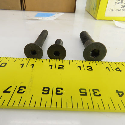 Large Lot Of Misc. Flat Head Hex Drive Screws 3/8"-16x2-3/4 Oxide Alloy Lot/110