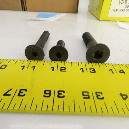 Large Lot Of Misc. Flat Head Hex Drive Screws 3/8"-16x2-3/4 Oxide Alloy Lot/110