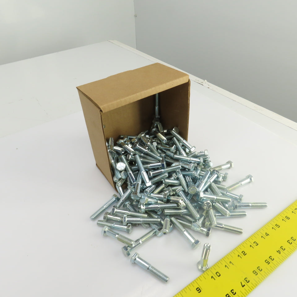 3/8"-16 x 2" Hex Head Zinc Plated Grade 5 Cap Screw Lot Of 150