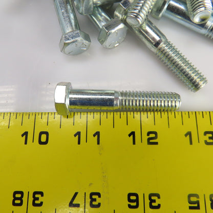3/8"-16 x 2" Hex Head Zinc Plated Grade 5 Cap Screw Lot Of 150