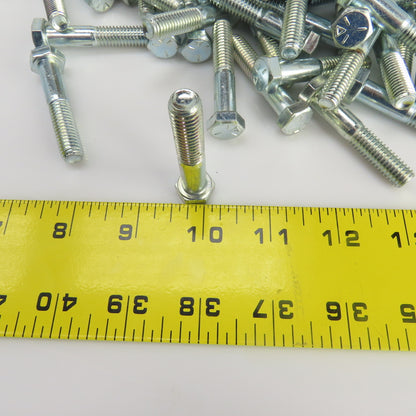 3/8"-16 x 2" Hex Head Zinc Plated Grade 5 Cap Screw Lot Of 150