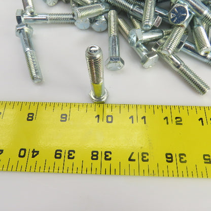 3/8"-16 x 2" Hex Head Zinc Plated Grade 5 Cap Screw Lot Of 150