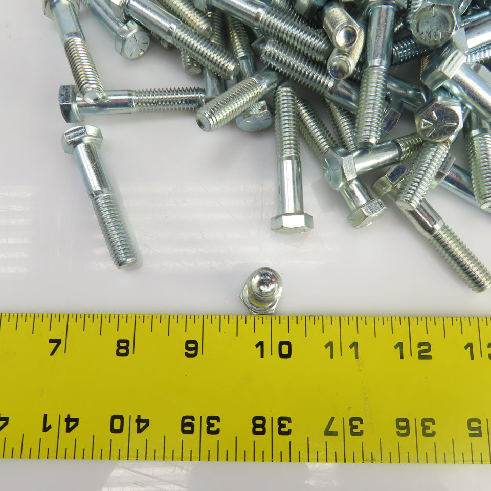 3/8"-16 x 2" Hex Head Zinc Plated Grade 5 Cap Screw Lot Of 150