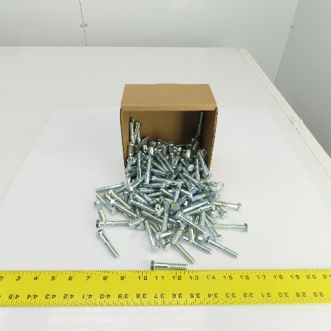 3/8"-16 x 2" Hex Head Zinc Plated Grade 5 Cap Screw Lot Of 150