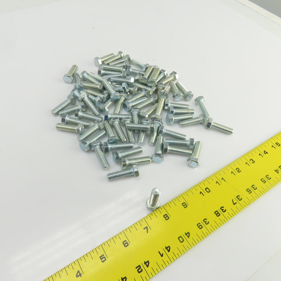 3/8"-16 x 1-1/4" Hex Head Zinc Plated Grade 5 Cap Screw Lot Of 70