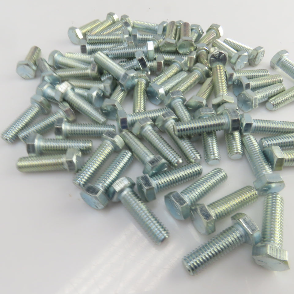 3/8"-16 x 1-1/4" Hex Head Zinc Plated Grade 5 Cap Screw Lot Of 70