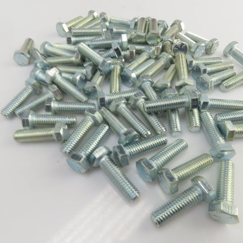 3/8"-16 x 1-1/4" Hex Head Zinc Plated Grade 5 Cap Screw Lot Of 70