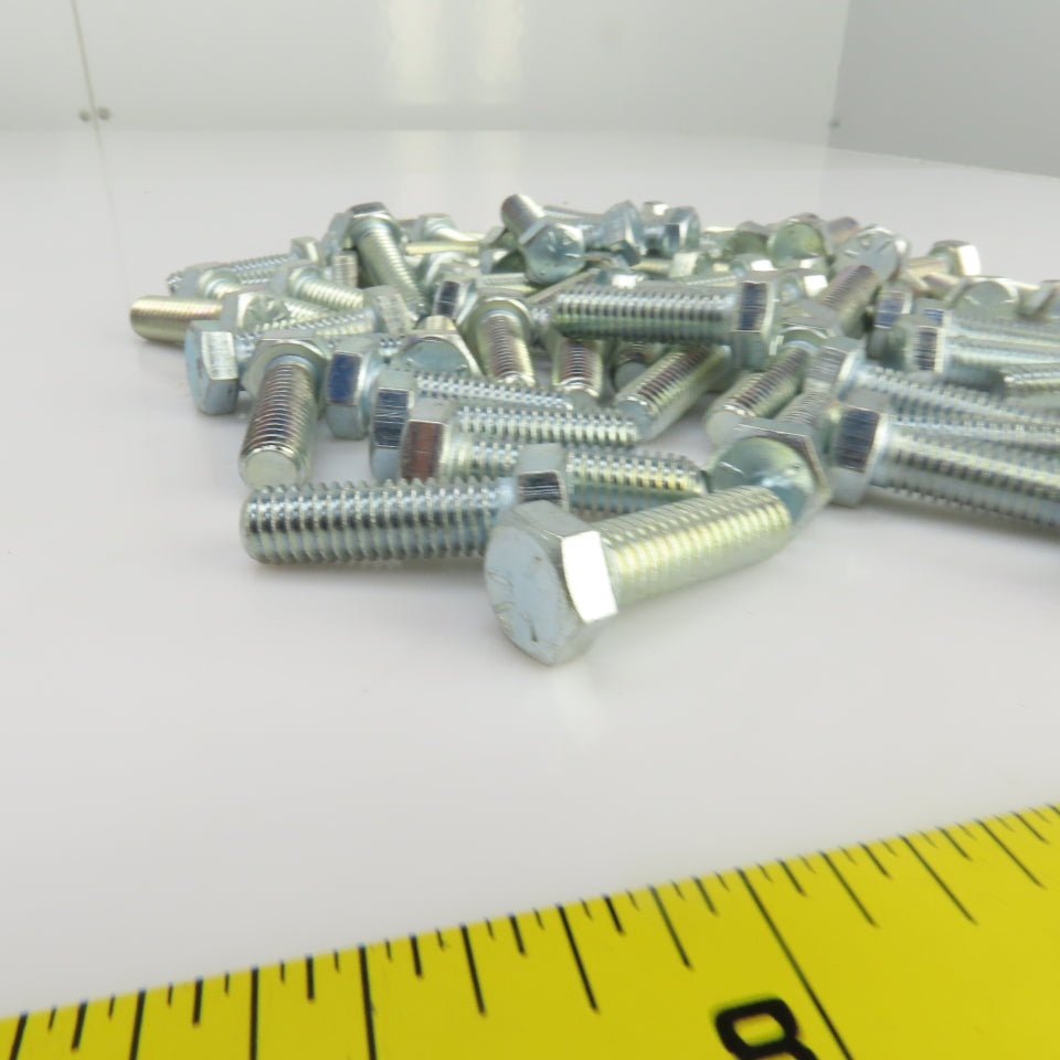 3/8"-16 x 1-1/4" Hex Head Zinc Plated Grade 5 Cap Screw Lot Of 70