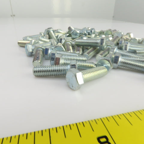 3/8"-16 x 1-1/4" Hex Head Zinc Plated Grade 5 Cap Screw Lot Of 70