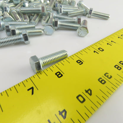 3/8"-16 x 1-1/4" Hex Head Zinc Plated Grade 5 Cap Screw Lot Of 70
