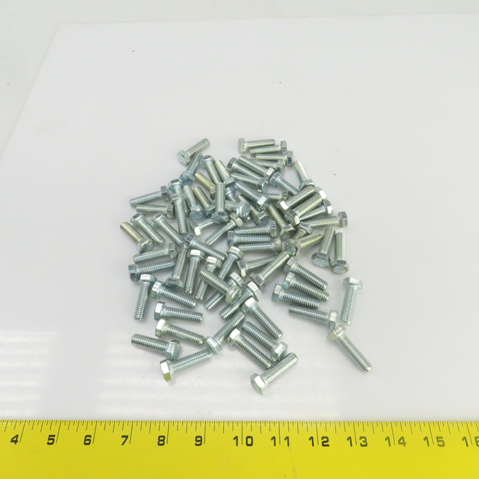 3/8"-16 x 1-1/4" Hex Head Zinc Plated Grade 5 Cap Screw Lot Of 70