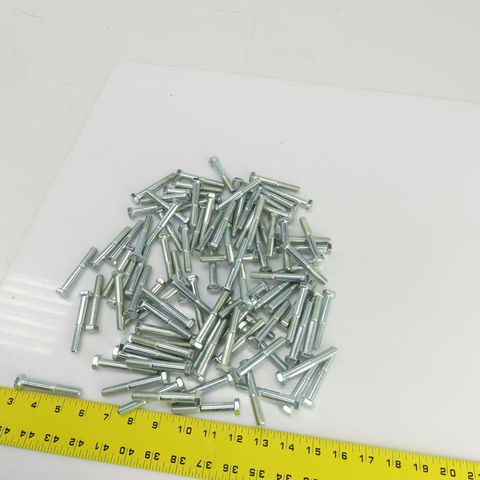 3/8"-16 x 2-1/2" Hex Head Zinc Plated Grade 5 Cap Screw Lot Of 95