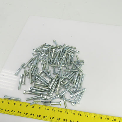 3/8"-16 x 2-1/2" Hex Head Zinc Plated Grade 5 Cap Screw Lot Of 95