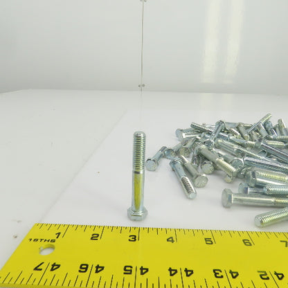 3/8"-16 x 2-1/2" Hex Head Zinc Plated Grade 5 Cap Screw Lot Of 95