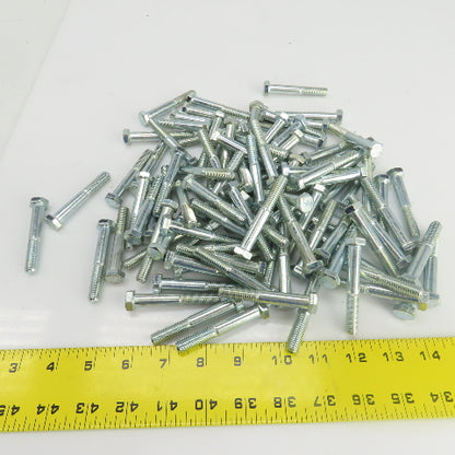 3/8"-16 x 2-1/2" Hex Head Zinc Plated Grade 5 Cap Screw Lot Of 95