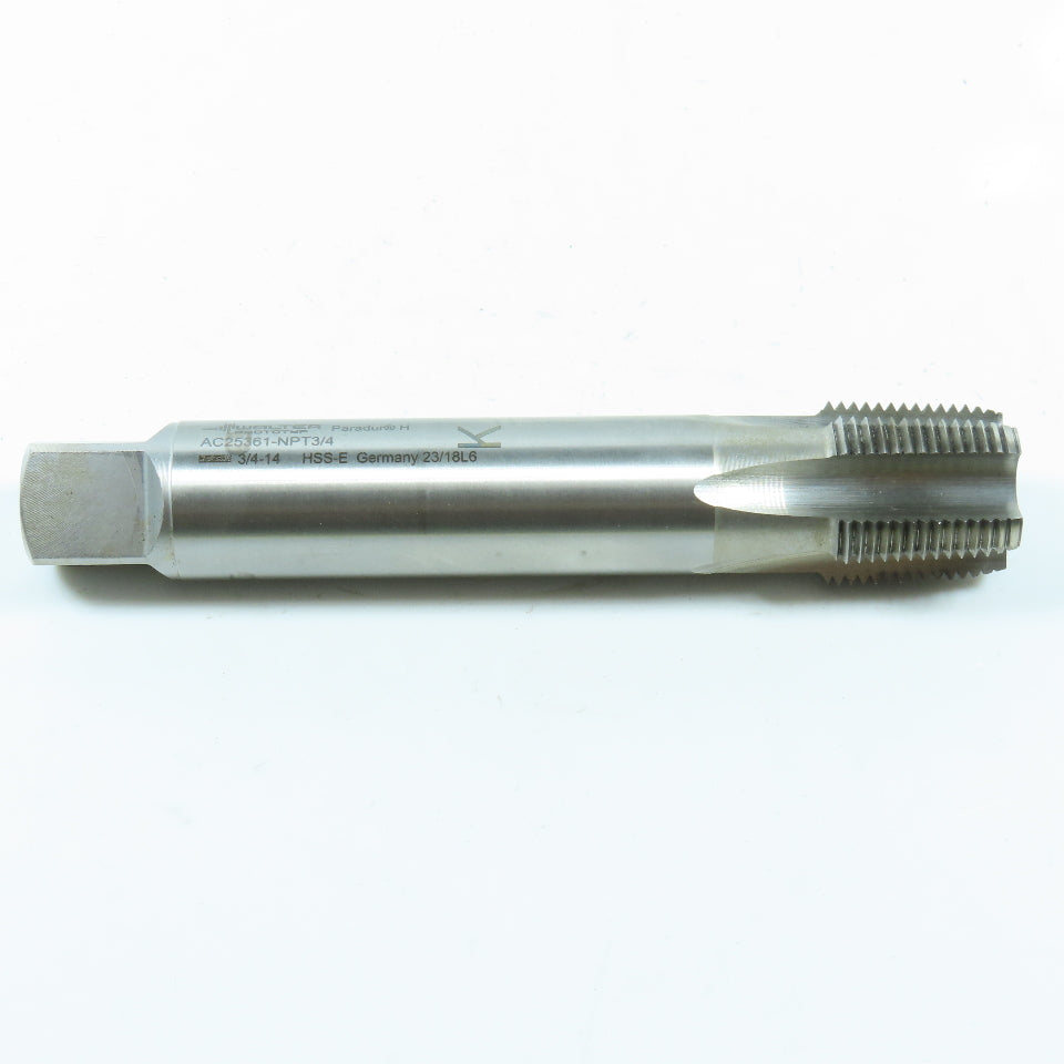Walter Prototyp AC25361-NPT3/4 HSS 3/4"-14 Straight Flute Taper Pipe Tap 5F
