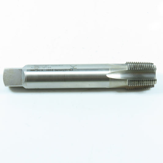 Walter Prototyp AC25361-NPT3/4 HSS 3/4"-14 Straight Flute Taper Pipe Tap 5F
