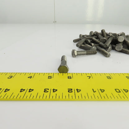 3/8"-16 x 2" Hex Head Zinc Plated Grade 5 Cap Screw Lot Of 70