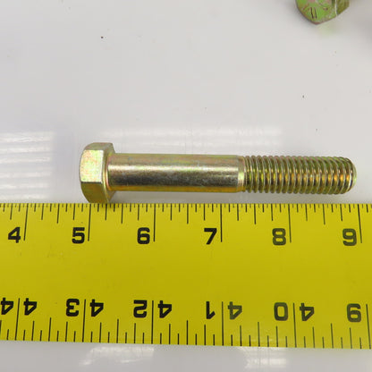 9/16"-12 x 3-1/2" Hex Head Yellow-Chromate Plated Grade 8 Cap Screw Lot Of 23