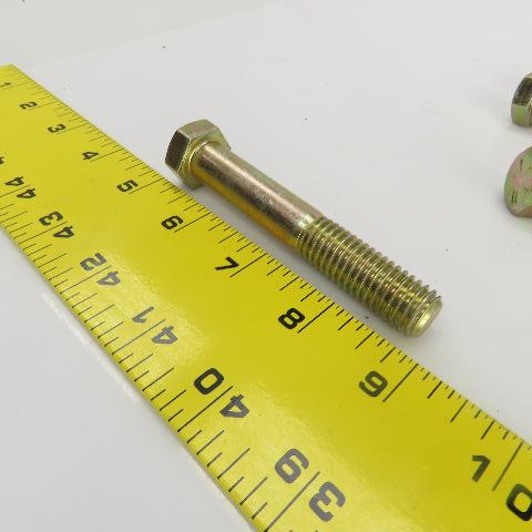 9/16"-12 x 3-1/2" Hex Head Yellow-Chromate Plated Grade 8 Cap Screw Lot Of 23