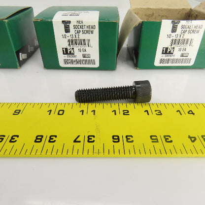 1/2"-13 x 2" Hex Socket Head Cap Alloy Steel Screw Made In USA Lot Of 30