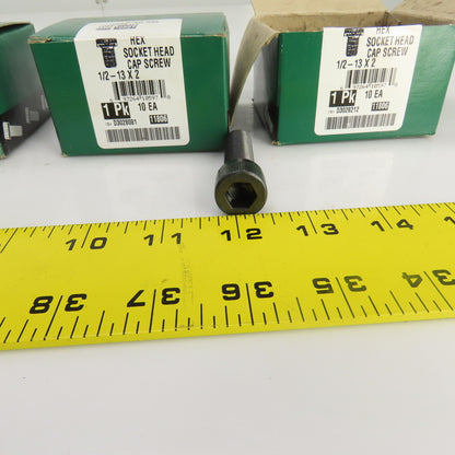 1/2"-13 x 2" Hex Socket Head Cap Alloy Steel Screw Made In USA Lot Of 30