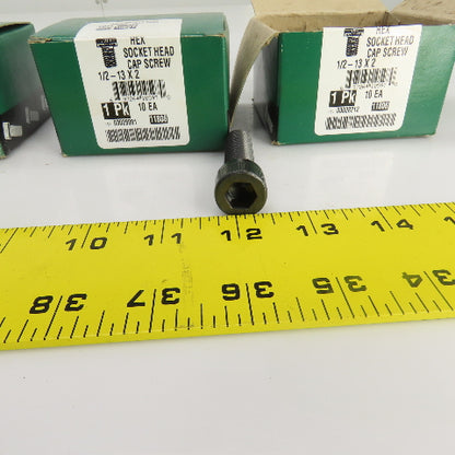 1/2"-13 x 2" Hex Socket Head Cap Alloy Steel Screw Made In USA Lot Of 30