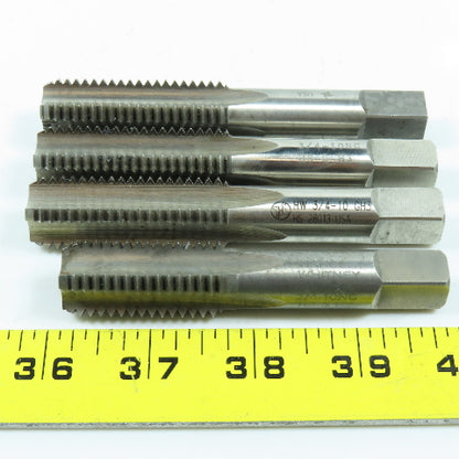 Misc. 3/4"-10 NC HSS 4F Straight Flute Thread Tap Lot of 4