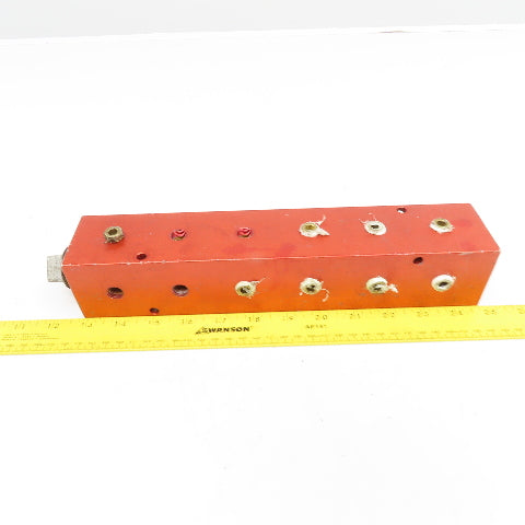 14 Port Aluminum Block Air Manifold 1/4" x 1" Ports
