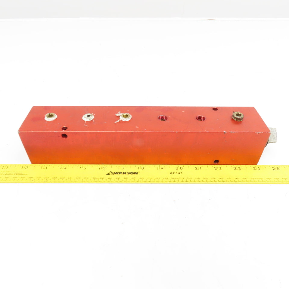 14 Port Aluminum Block Air Manifold 1/4" x 1" Ports