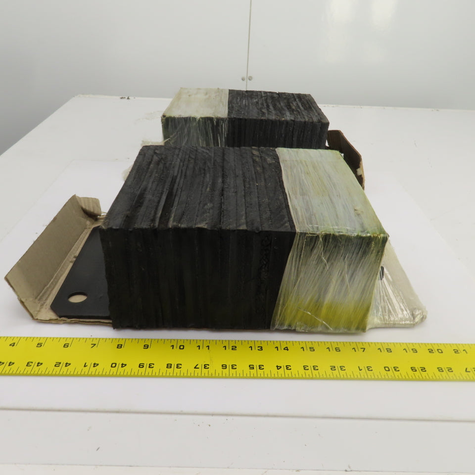 Grainger 5W823H 10-3/4"W x10"Hx4.5"D Bolt-On Laminated Rubber Dock Bumper Lot/2