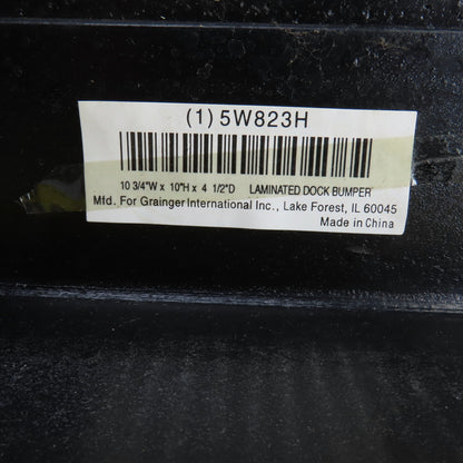 Grainger 5W823H 10-3/4"W x10"Hx4.5"D Bolt-On Laminated Rubber Dock Bumper Lot/2