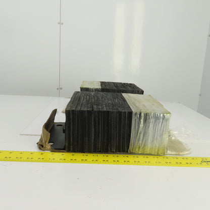 Grainger 5W823H 10-3/4"W x10"Hx4.5"D Bolt-On Laminated Rubber Dock Bumper Lot/2