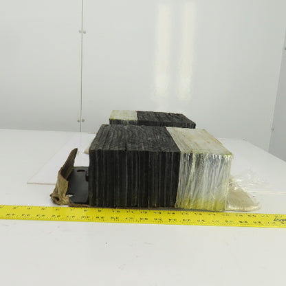 Grainger 5W823H 10-3/4"W x10"Hx4.5"D Bolt-On Laminated Rubber Dock Bumper Lot/2