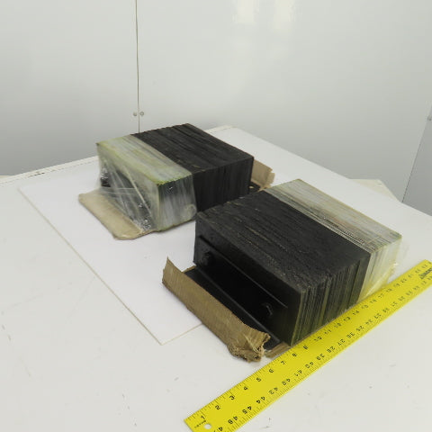 Grainger 5W823H 10-3/4"W x10"Hx4.5"D Bolt-On Laminated Rubber Dock Bumper Lot/2