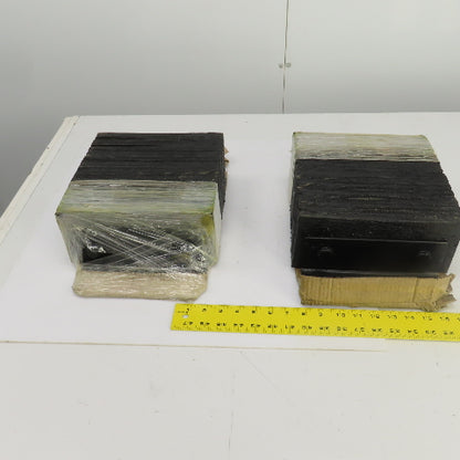 Grainger 5W823H 10-3/4"W x10"Hx4.5"D Bolt-On Laminated Rubber Dock Bumper Lot/2