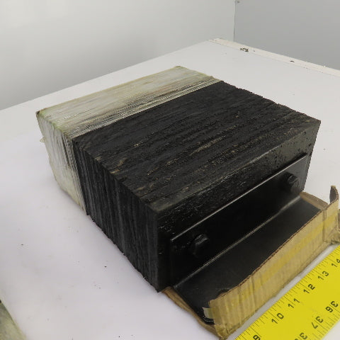 Grainger 5W823H 10-3/4"W x10"Hx4.5"D Bolt-On Laminated Rubber Dock Bumper Lot/2