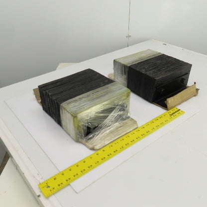 Grainger 5W823H 10-3/4"W x10"Hx4.5"D Bolt-On Laminated Rubber Dock Bumper Lot/2