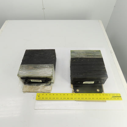 Grainger 5W823H 10-3/4"W x10"Hx4.5"D Bolt-On Laminated Rubber Dock Bumper Lot/2