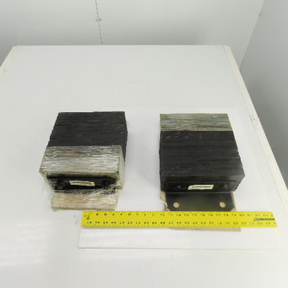 Grainger 5W823H 10-3/4"W x10"Hx4.5"D Bolt-On Laminated Rubber Dock Bumper Lot/2