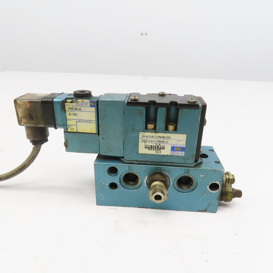 MAC MV-A1C-A111-PM-591JC9 2 Position Pneumatic Solenoid Valve 24VDC Coil