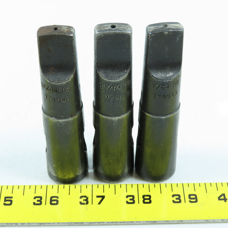 #3 Morse Taper 37/64" Pipe Tap Split Sleeve Collet Tapping Driver MT3 Lot of 3