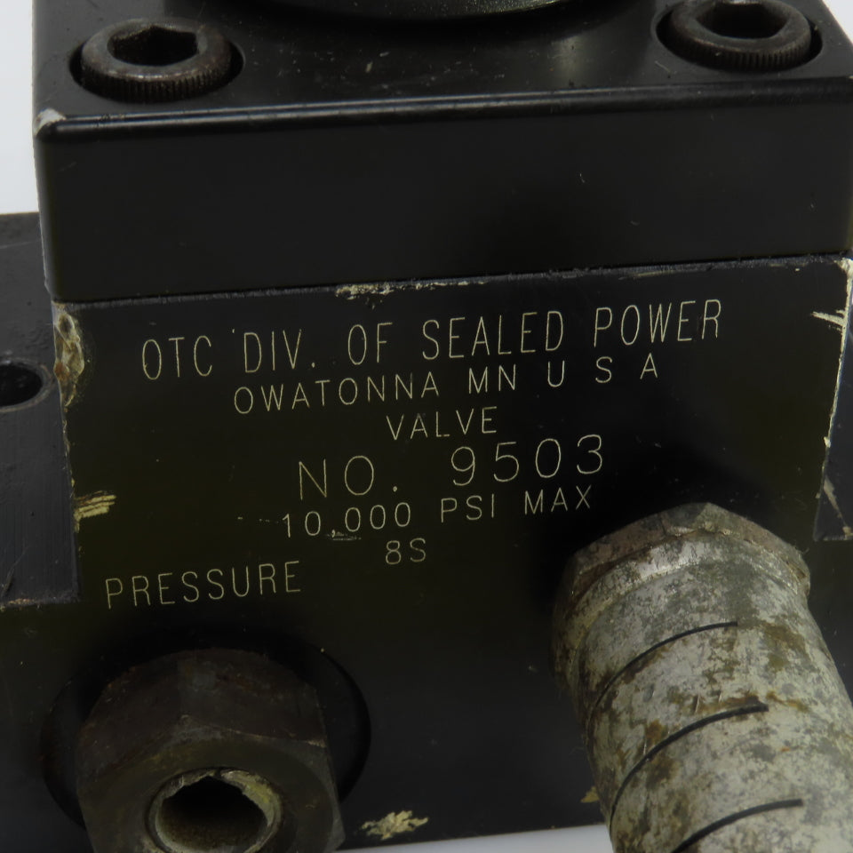 OTC 9503 Manual Hydraulic Control Valve 3 Position 10,000 PSI Max