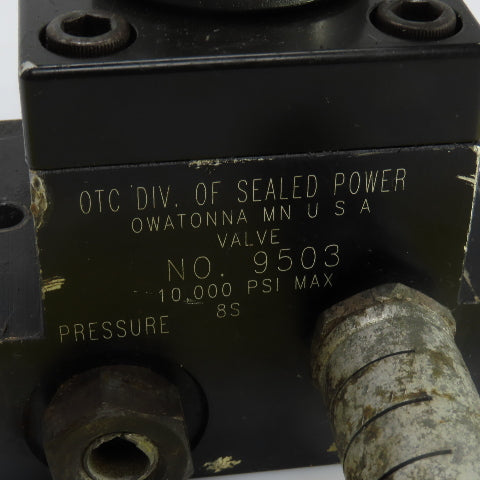 OTC 9503 Manual Hydraulic Control Valve 3 Position 10,000 PSI Max
