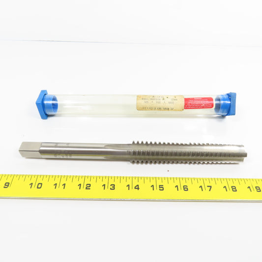 Widell 1-5 Left Hand Plug Chamfer Tap 4 Straight Flute Tandem  HSS 10-1/8" OAL