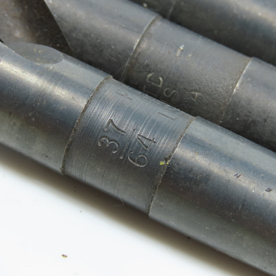 9/16" To 23/32" High Speed Steel Twist Drill Bit Lot of 10